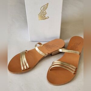 Ancient Greek Sandals Gold and Tan Sandals